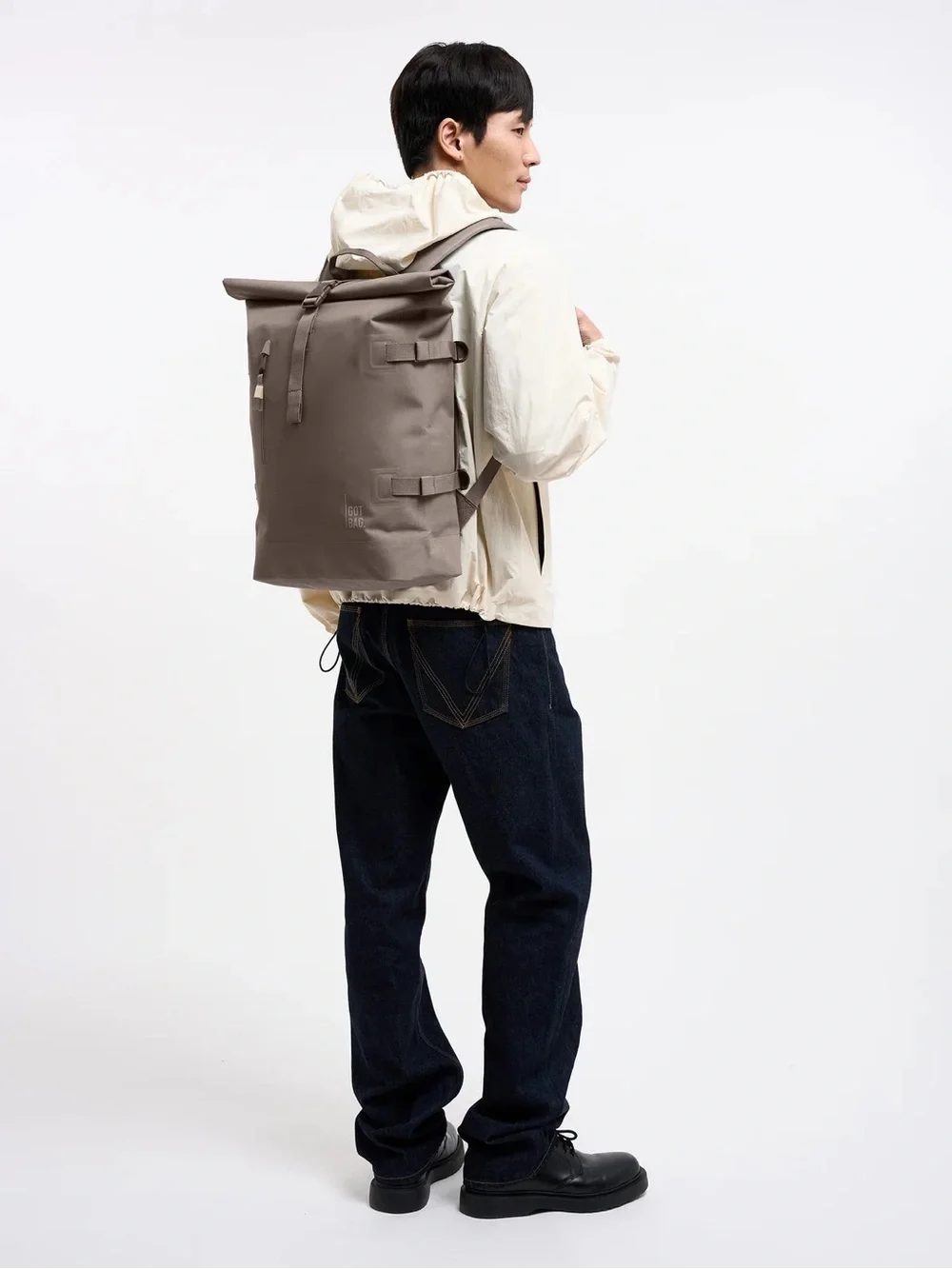 GOT BAG Taupe Roll-Top Backpack